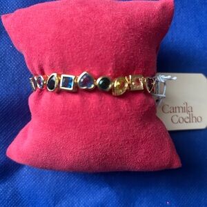 NWT Camila Coelho Multicolor Cubic Zirconia Bracelet